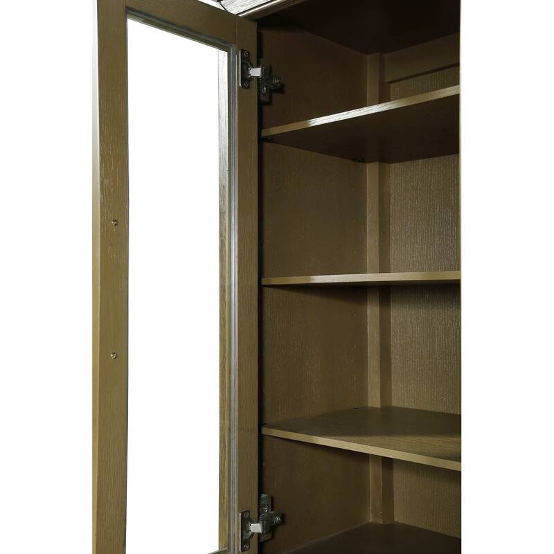 Winslow 16-28 Inch Bath Storage Glass Cabinet