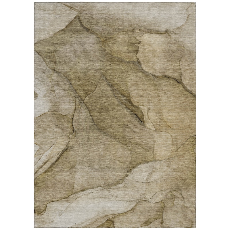 Machine Washable Indoor/ Outdoor Chantille Contemporary Abstract Rug