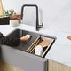 preview thumbnail 18 of 46, STYLISH Undermount 30" Workstation Single-Bowl Composite Granite Kitchen Sink - 30" x 21" x 10"
