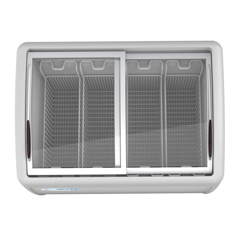 12 cu. Ft. Manual Defrost Commercial Glass Top Display Chest Freezer