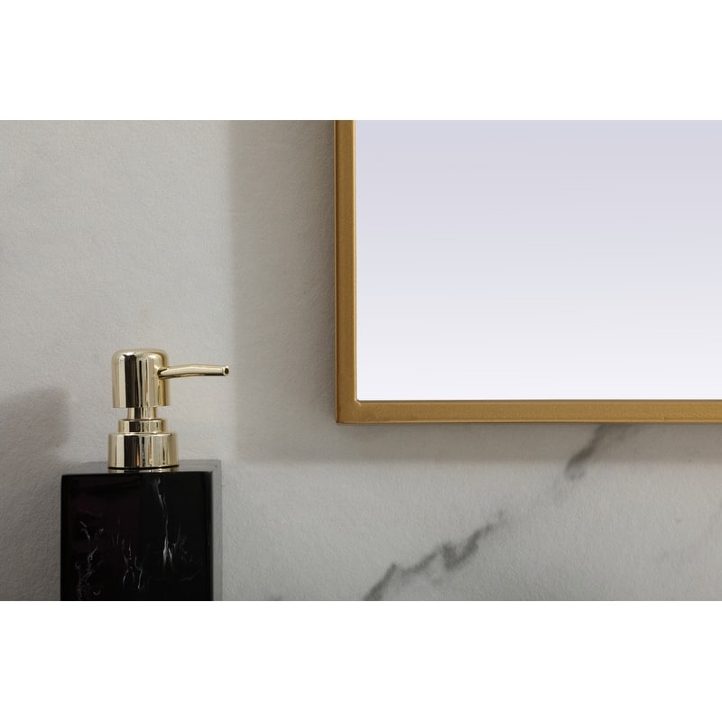 Indigo Home Metal Frame Arch Mirror 40x30 Inch