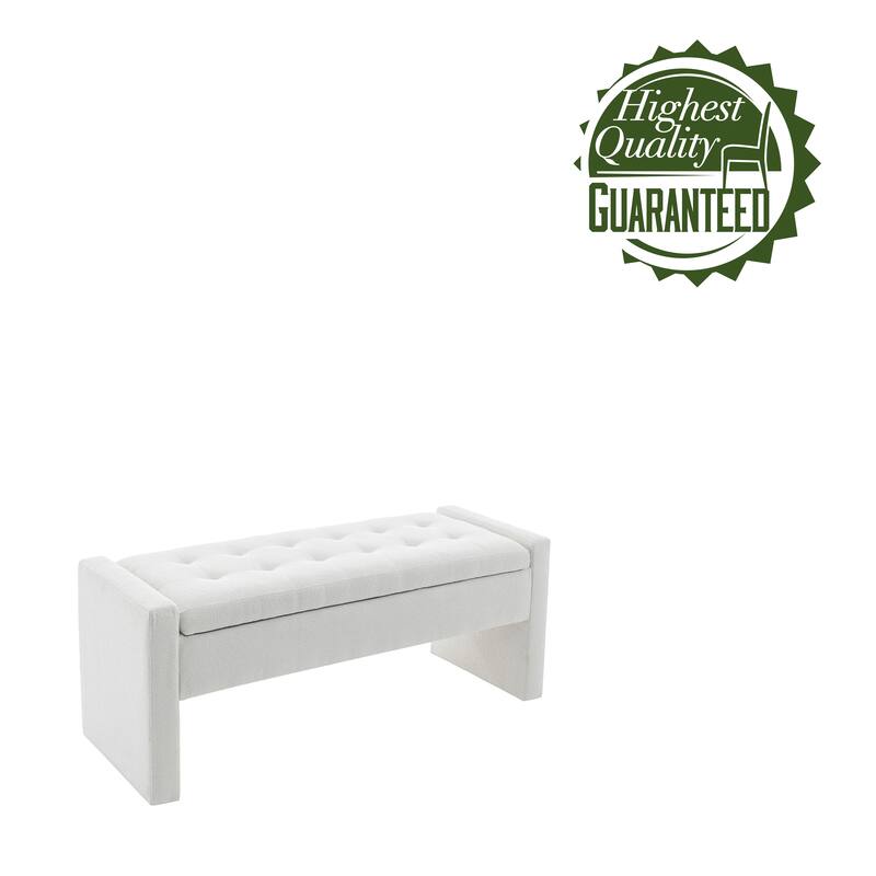 Porthos Home Etta Boucle Fabric Storage Bench