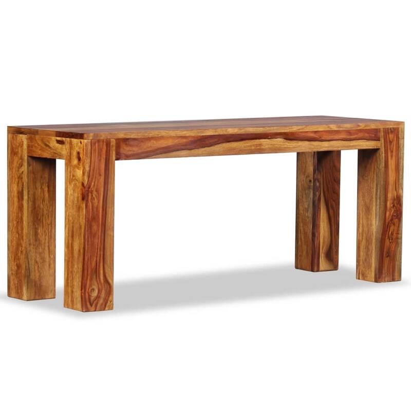 vidaXL Bench Acacia Honey Brown Solid Acacia Wood Medium Durable - 43.3" x 13.8" x 17.7"
