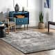 Nuloom Loni SuperiorWash Solid Machine Washable Shag Area Rug - 6' Square - Dark Grey - Square