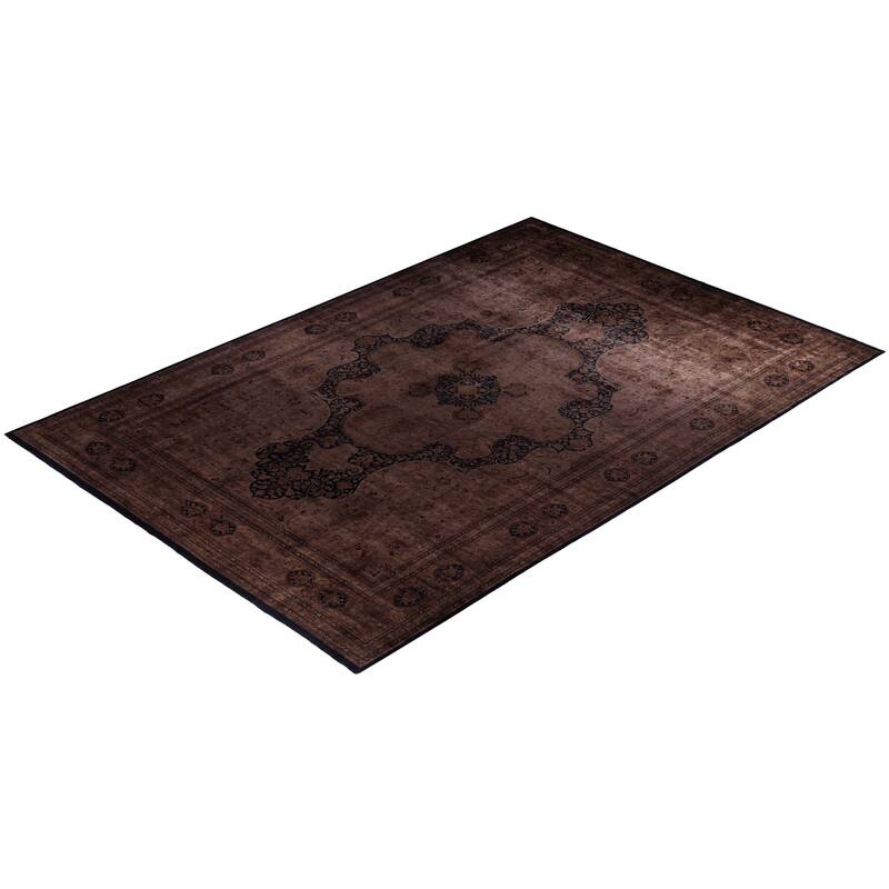 Overdyed One-of-a-Kind Hand-Knotted Area Rug - Brown - 12' 1" x 17' 10"