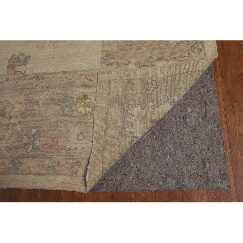 Vegetable Dye Oushak Turkish Large Area Rug Hand-Knotted Wool Carpet - 10'3"x 14'1"