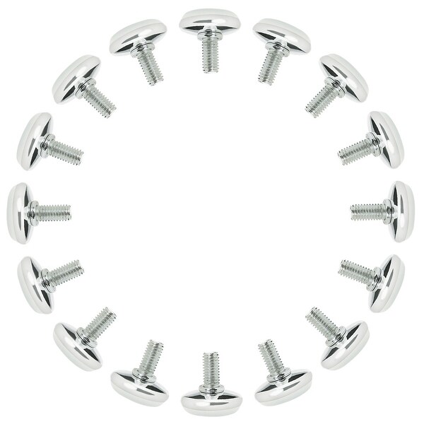 M8 x 15 x 30mm Furniture Glide Leveling Feet Adjustable Leveler Floor Protector for Stool Industrial Machine Leg 16pcs