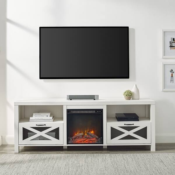 Middlebrook 70inch Rustic Fireplace TV Stand On Sale Bed Bath