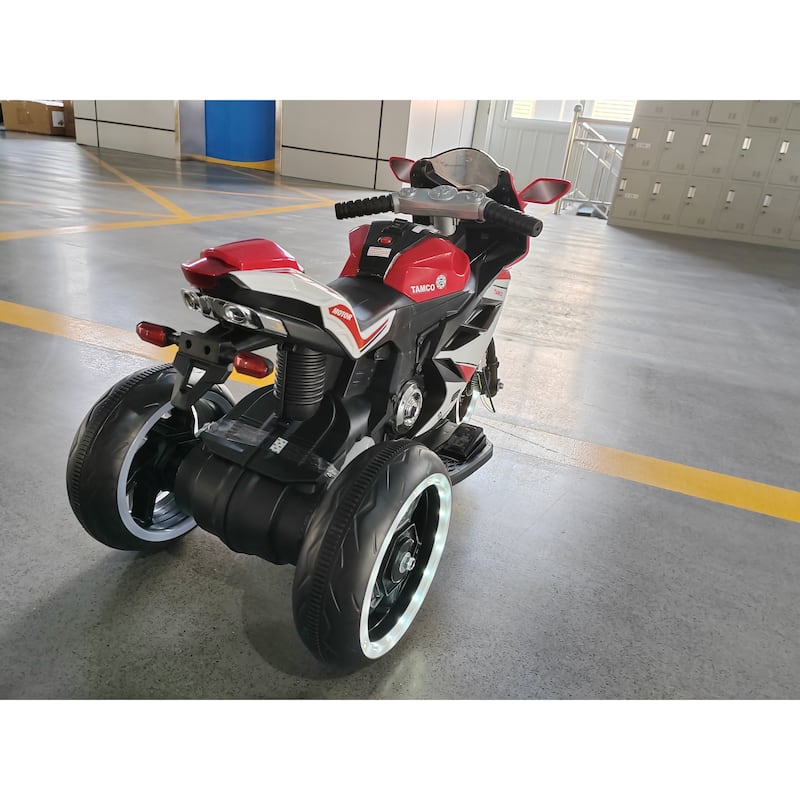 Children's Motorcycle with Headlight, Ride on Motorcycle with Illuminated Wheels, Electric Car Toy with LED Lights