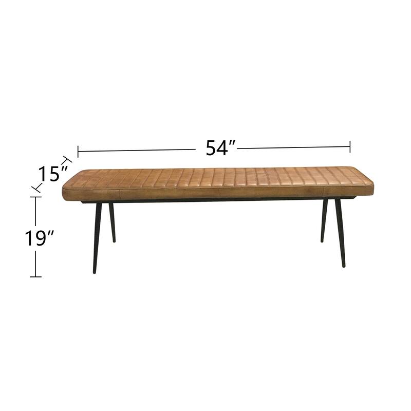 PU Dining Bench with Metal Legs
