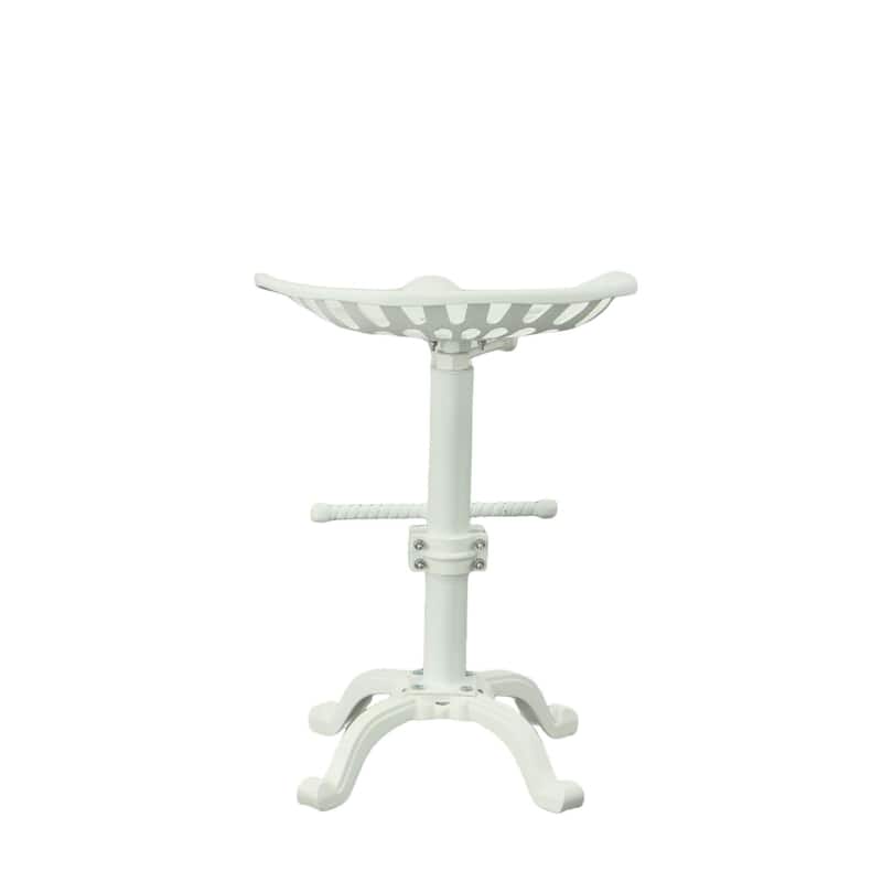 Adjustable Tractor Seat Barstool - 22.5" - White