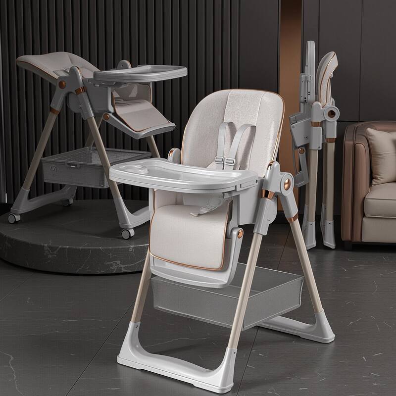Anmytek Baby High Chair Convertible Feeding Play Seat Modern Nursery Multi Functional