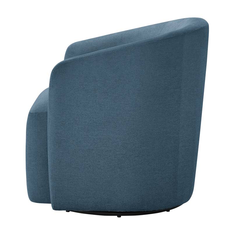 Leather Swivel Barrel Chair 30 Inch Compact 360 Degree
