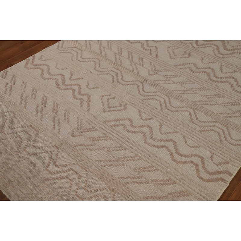 Moroccan Area Rug Hand-Knotted Oriental Wool Carpet - 4'10" x 7'9"