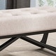 preview thumbnail 4 of 18, Assisi Contemporary Fabric Ottoman Bench by Christopher Knight Home