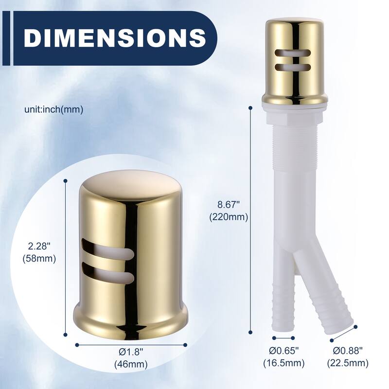 WOWOW Dishwasher Air Gap Cover for Kitchen Sink