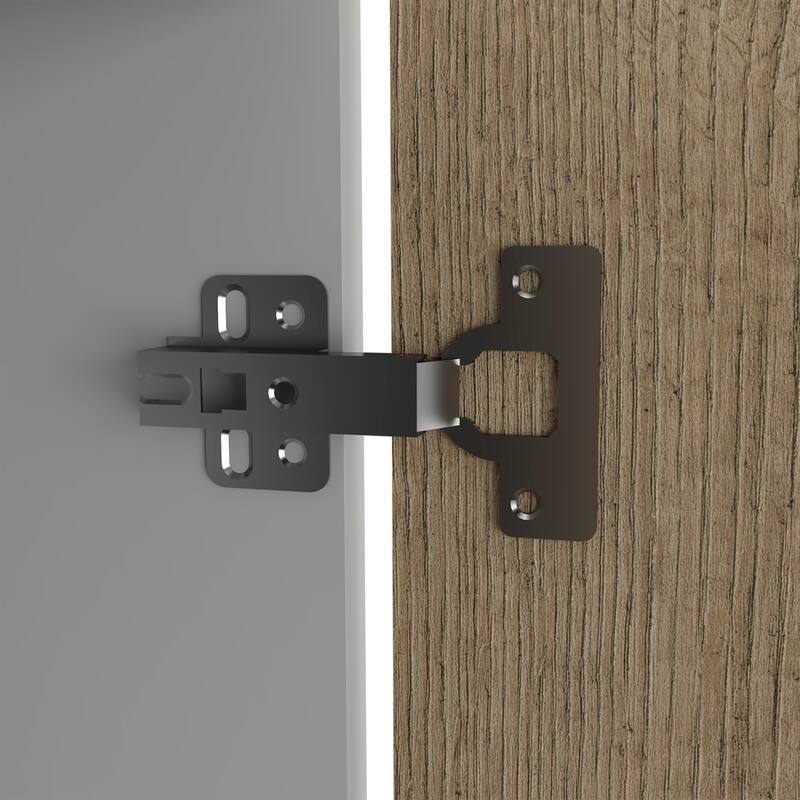 Wall Cabinet, Two Shelves, Double Door, Black Wengue Finish