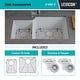 preview thumbnail 6 of 10, Lexicon Platinum Quartz 40/60 Double Bowl Kitchen Sink
