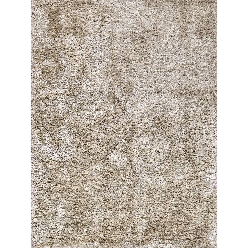 Exquisite Rugs Sumo Shag Handmade Handloomed Polyester/Microfiber Beige Area Rug