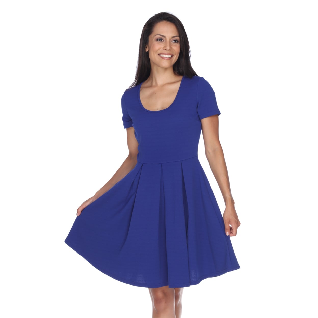 blue flare dress