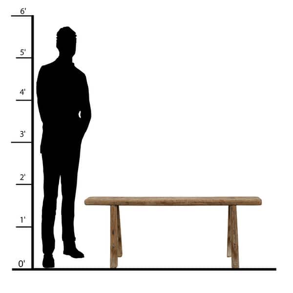 dimension image slide 0 of 2, Vintage Noodle Bench Weathered Natural (size and finish vary)