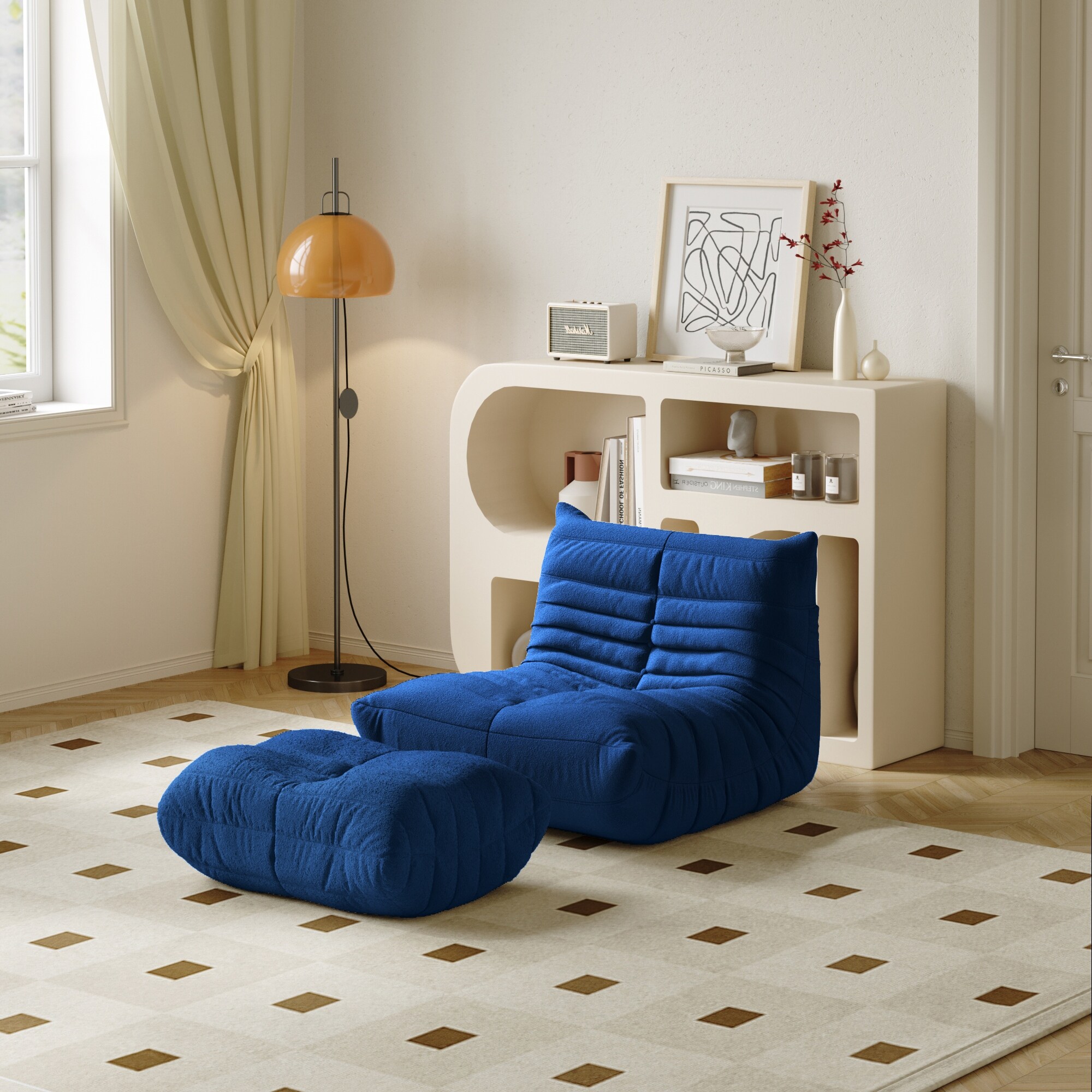 Fireside chair hotsell and footstool