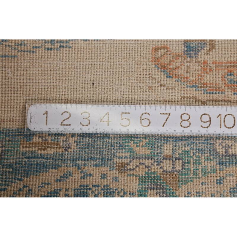 Hand Knotted Oriental 100% Wool Carpet Traditional Pictorial Beige & Ivories Art Deco Area Rug - 4' 9'' X 3' 3''