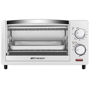 emerson toaster oven red