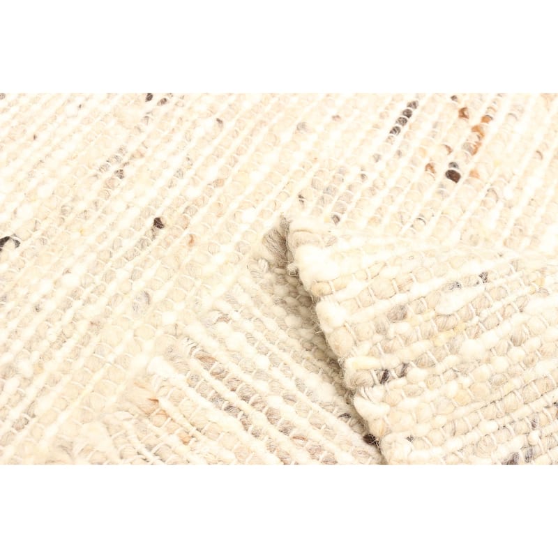 ECARPETGALLERY Braid weave Sienna Tan Wool Rug - 5'2 x 7'7