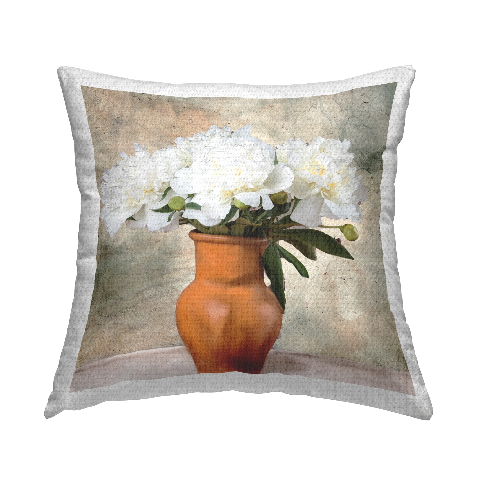 Stupell Rustic Terracotta Vase Printed Outdoor Throw Pillow Design by Kim Allen