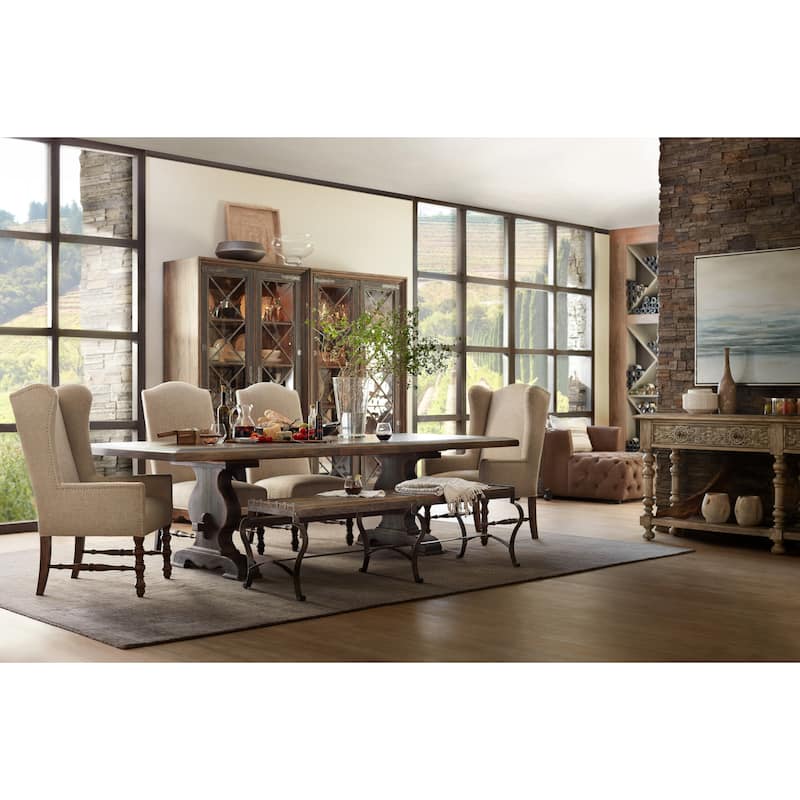 Hooker Furniture Bandera 122" Long Rustic Elegant Dining Table from