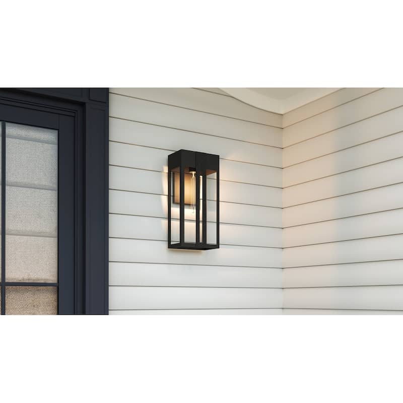 Boswell 1-Light Matte Black Outdoor Wall Lantern