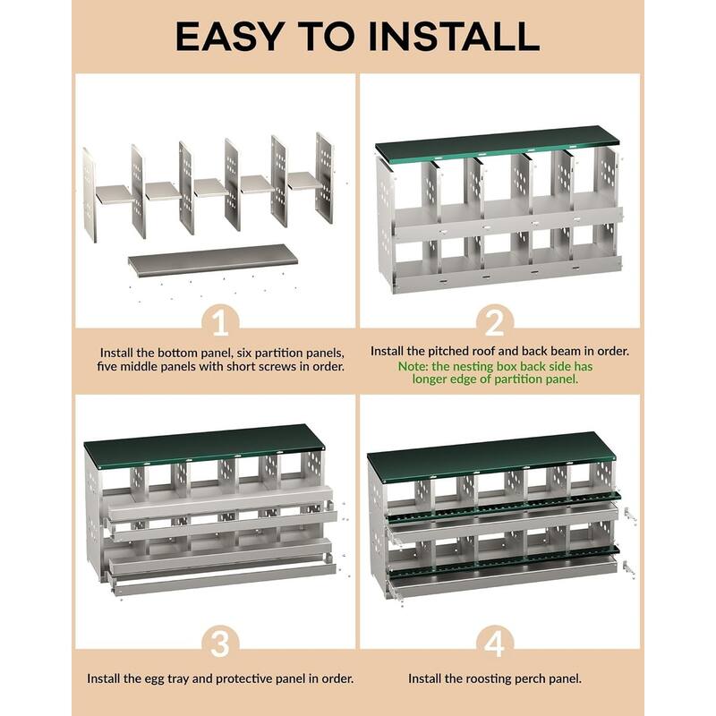 Chicken Nesting Boxes, with 10 Compartment