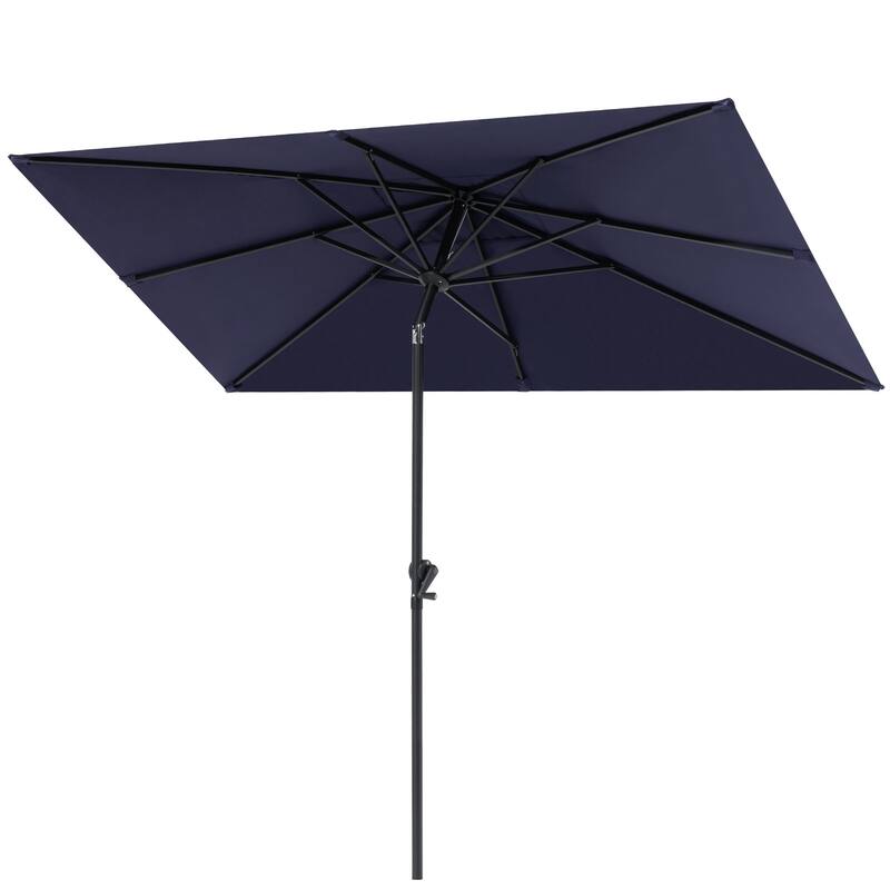 Crestlive Products 9 x 5 FT Patio Outdoor Rectangular Market Umbrella