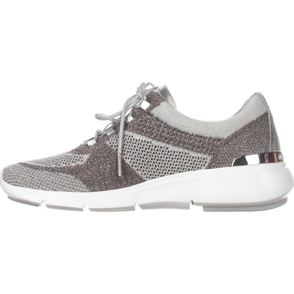 michael kors silver tennis shoes