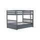 preview thumbnail 34 of 34, Rustic Style Full over Full Wood Bunk Bed with Guardrails and Ladder and Twin Size Trundle