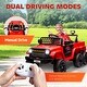 preview thumbnail 14 of 25, 12V Kids Ride-On Car with Remote Control, Ride on Truck with Back Trailer, Spring Suspension, & Seatbelt - Electric Vehicle