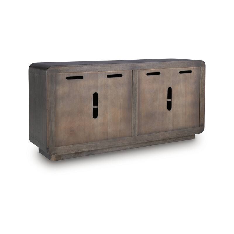 Signature Design by Ashley Elliston Dark Brown Accent Cabinet - 64.75" W x 17.75" D x 31.63" H