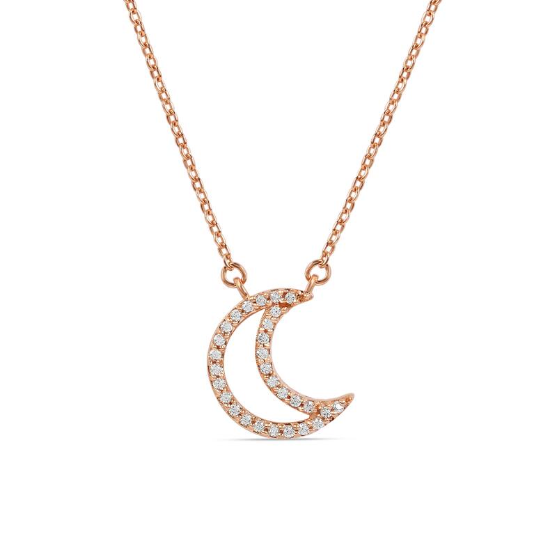 1/10ct Diamond Geometric Pendant Necklace in Silver for Women