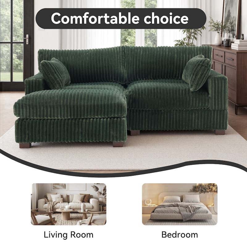 Oversized Plush Modular Sectional Sofa Set L Shaped Couch