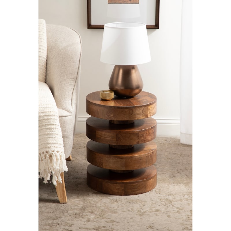 Kate and Laurel Omar Round Side Table