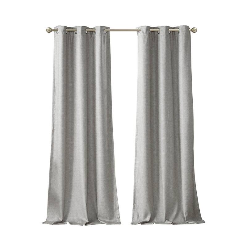 Tonal Printed Faux Silk Total Blackout Curtain Panel Pair(2 Pcs Window Panels)