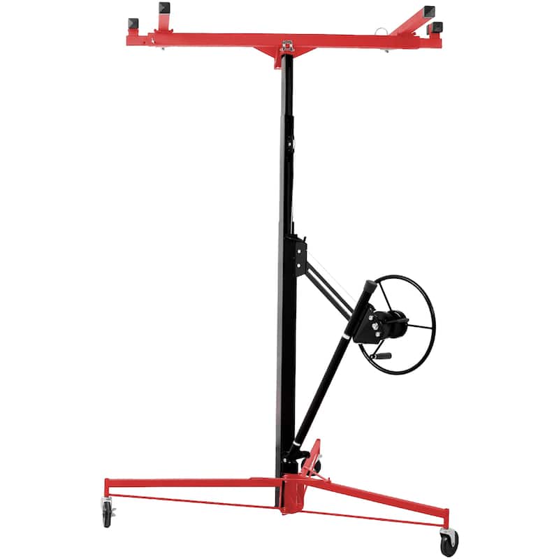 Drywall Lift Panel 11" Lift Drywall Panel Hoist Jack Lifter, RED+BLACK