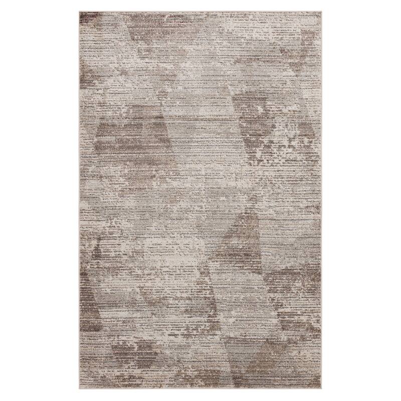 Mohawk Home Anderson Abstract Geometric Striped Contemporary Area Rug - 3' 11" x 6' - Cream - Runner/Rectangle