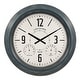 preview thumbnail 1 of 4, La Crosse Clock 18.40 In Hamilton In/Out Metal Quartz Clock, 433-3838