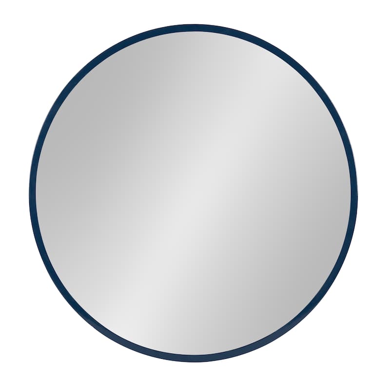 Kate and Laurel Travis Round Wood Accent Wall Mirror