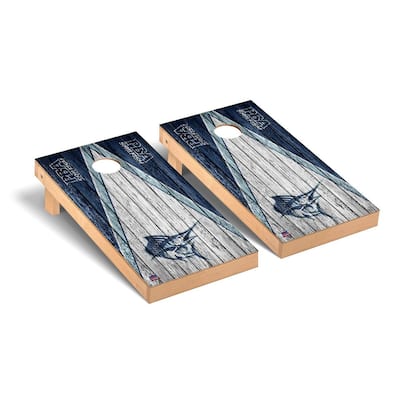 Palm Beach Atlantic Sailfish Weathered Triangle Cornhole Board