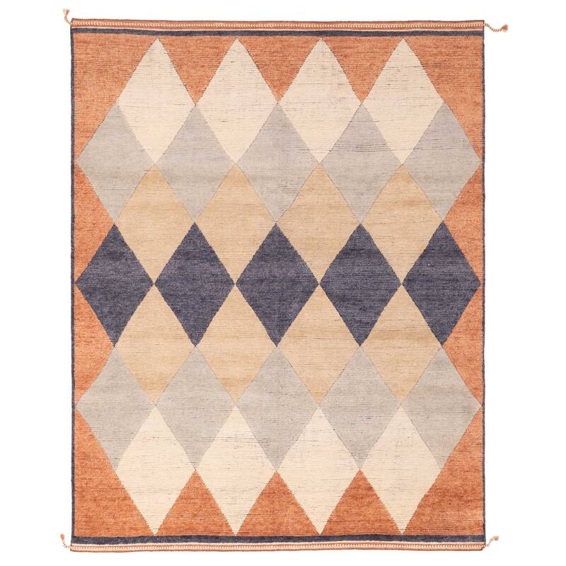 ECARPETGALLERY Hand-knotted Pak Finest Marrakesh Copper, Tan Wool Rug - 8'0 x 10'2