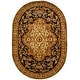 preview thumbnail 76 of 82, SAFAVIEH Handmade Classic Hazelle Traditional Oriental Wool Rug 4'6" x 6'6" Oval - Black/Beige - Oval