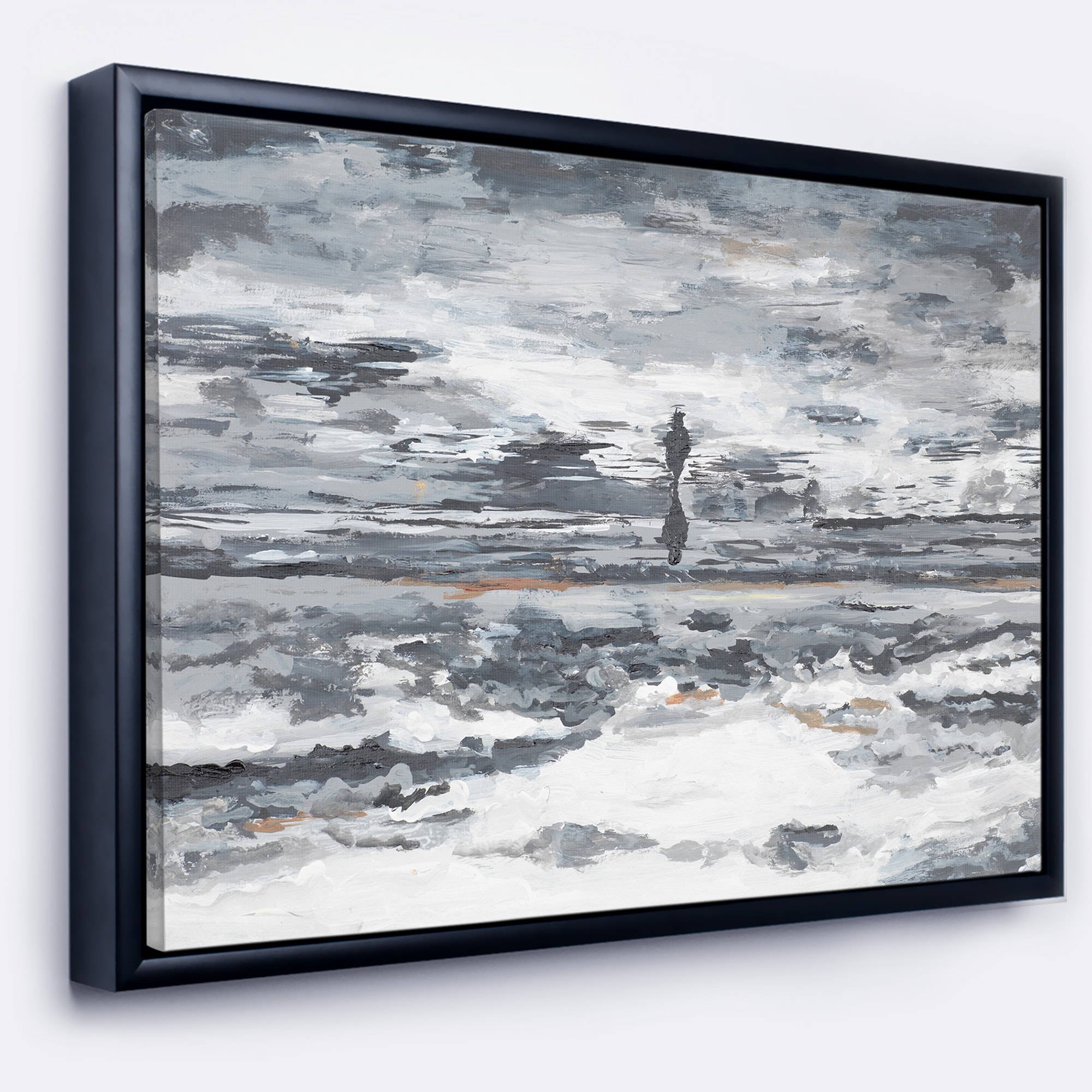 Shop Designart Running Horse Through Water Abstract Framed